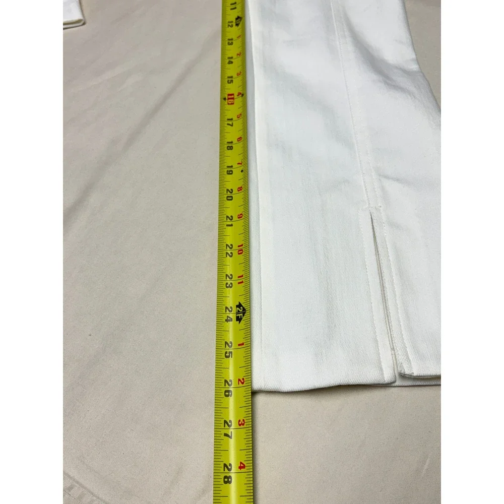 Cinq a Sept Tous Les Jours White High Waisted Flare Slit Hem Womens 2 W26 L26‎